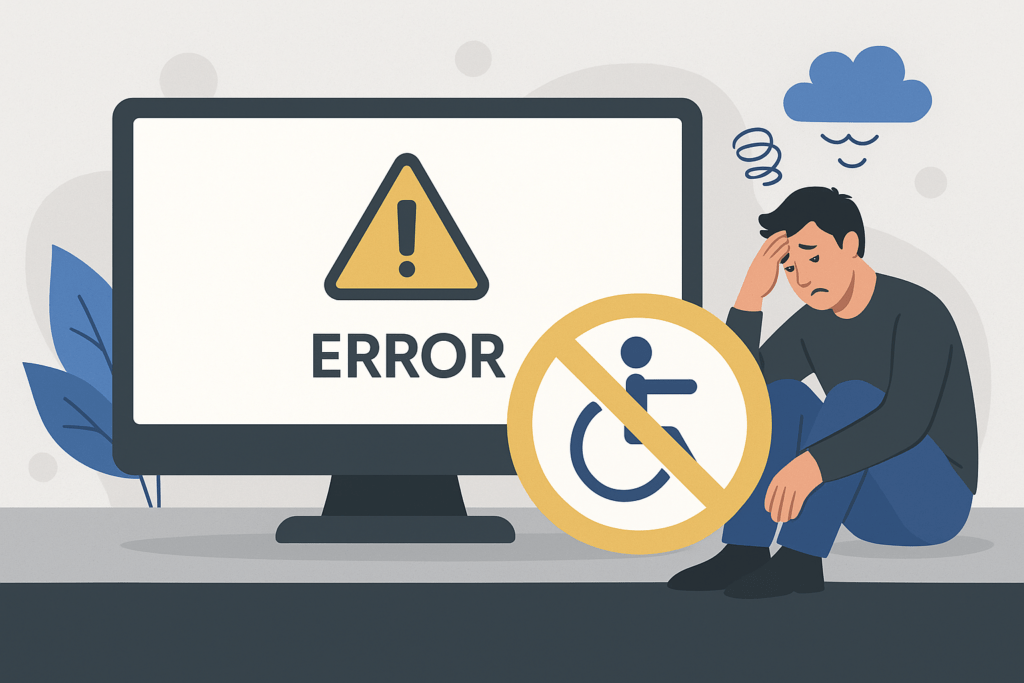 Barrierefreiheitsstärkungsgesetz 2025: Wie sich die neuen Anforderungen auf Ihre WordPress-Website auswirken 2 Skizze Fehler im Skizze Anforderungen Barrierefreiheitsstärkungsgesetz 2025