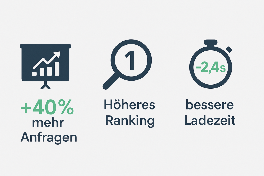 Website optimieren - So bekommst du endlich mehr Anfragen 6 Webagentur Leipzig - Erfolgszahlen