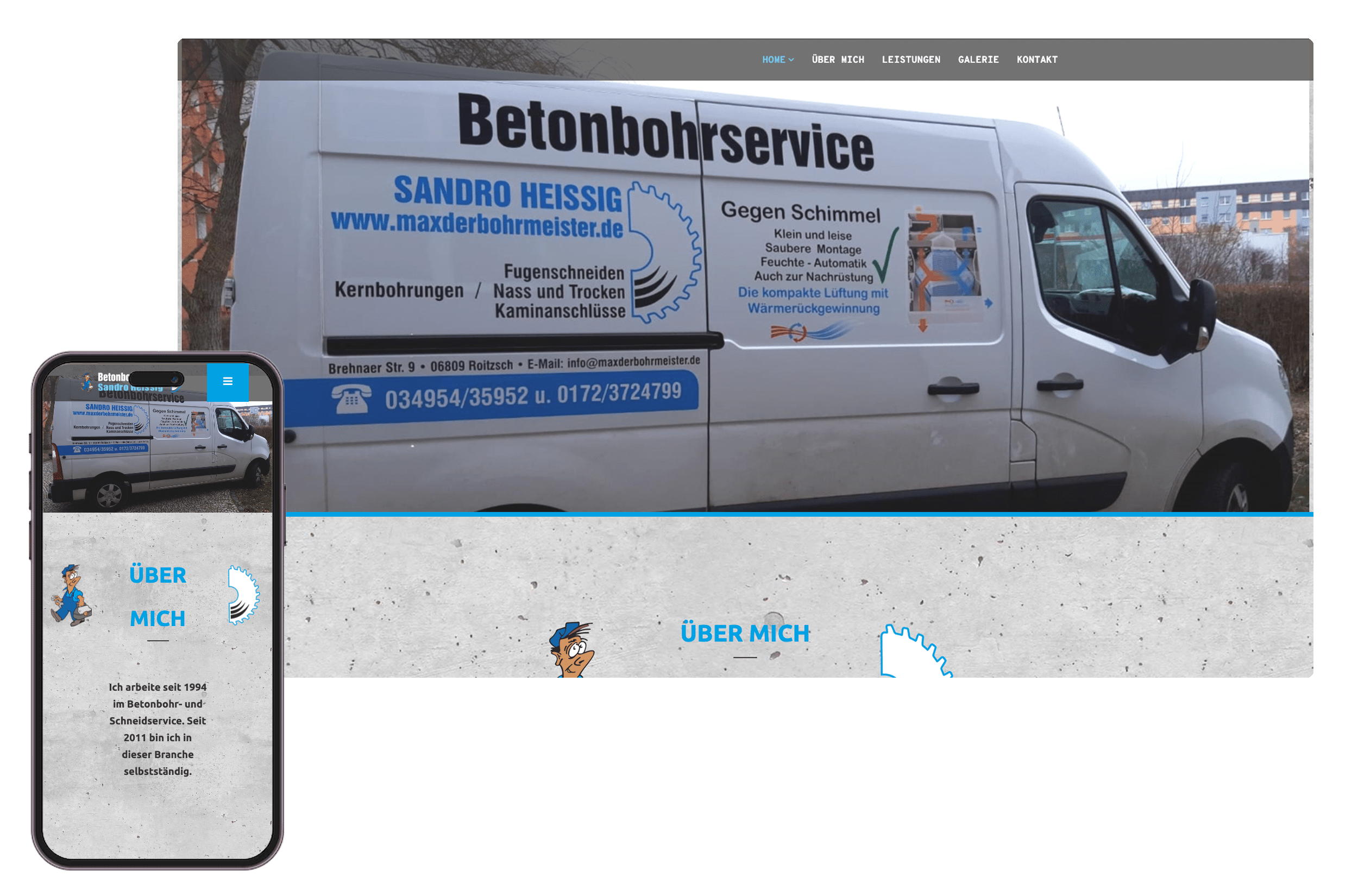 Webagentur Leipzig 5 Webagentur Leipzig - Referenz Betonbohrservice Sandro Heißig